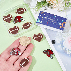 9Pcs 3 Styles Rugby Sports Enamel Pins&nbsp;JEWB-SC0001-99