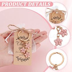 Zinc Alloy Flower Keychains&nbsp;KEYC-GA0001-52