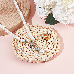 2Pcs 2 Colors Brass Rhinestone Fold Over Clasps&nbsp;KK-DR0001-14