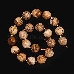 Natural Picture Jasper Beads Strands&nbsp;G-C249-A16-16mm