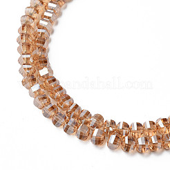 Electroplate Transparent Glass Beads Strands&nbsp;EGLA-N002-31-F05