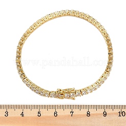 Brass Micro Pave Clear Cubic Zirconia Bracelets for Women&nbsp;BJEW-M047-03G