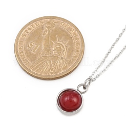 Natural Mixed Stone Pendant Necklaces&nbsp;NJEW-JN05489-01
