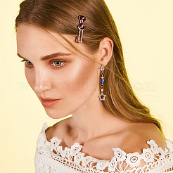 12Pcs 2 Colors Brass Cubic Zirconia Ear Studs&nbsp;MAK-UN0001-71
