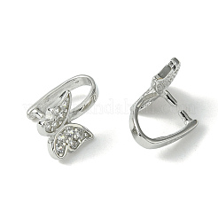 Anti-Tarnish Rhodium Plated 925 Sterling Silver Micro Pave Cubic Zirconia Pendant Bails&nbsp;STER-P034-13P
