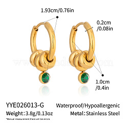 304 stainless steel zirconia earrings high-end durable titanium jewelry for women&nbsp;TD3994-1