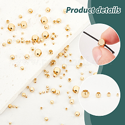 120Pcs 4 Sizes Brass Beads&nbsp;KK-PH0006-51