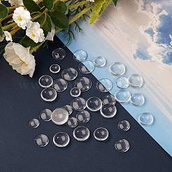 150 Pcs 5 Styles Transparent Glass Cabochons&nbsp;GGLA-SZ0001-26