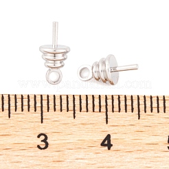 Rack Plating Brass Cup Peg Bails Pin Pendants&nbsp;KK-K277-01P