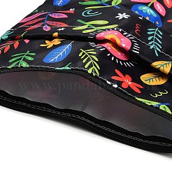 Flower Print Polyester Zipper Book Covers&nbsp;AJEW-Z051-03C