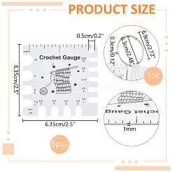 6Pcs PVC Sewing Rulers&nbsp;DIY-NB0012-38D
