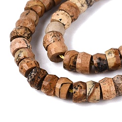 Natural Picture Jasper Beads Strands&nbsp;G-Q606-46A-14