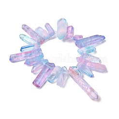 Two Tone Natural Quartz Crystal Beads Strands&nbsp;G-Z131-K01-01