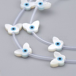 Natural White Shell Mother of Pearl Shell Beads&nbsp;SSHEL-L018-011