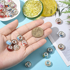 30Pcs Large Hole Resin European Beads&nbsp;OPDL-YW0001-07