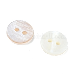 2-Hole Shell Flat Round Buttons&nbsp;X-BUTT-P012-11