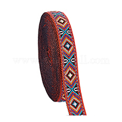 10 Yards Ethnic Style Embroidery Polyester Ribbons&nbsp;OCOR-PH0006-74C