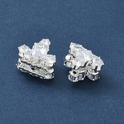Brass Micro Pave Cubic Zirconia Beads&nbsp;KK-S336-15S-A