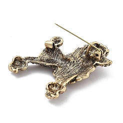 Poodle Alloy Rhinestone Brooches&nbsp;JEWB-Q006-01A