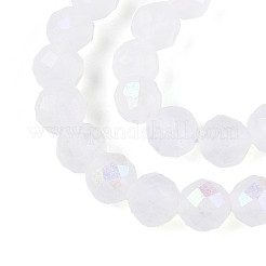 AB Color Plated Natural Quartz Crystal Beads Strands&nbsp;G-T144-B07-05