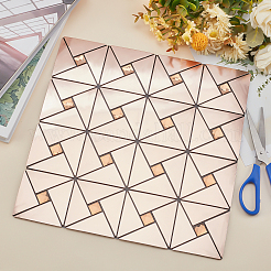 Square Mosaic Aluminum Plastic Self-Adhesive Wall Stickers&nbsp;DIY-WH0257-15B