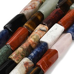Natural Mixed Gemstone Beads Strands&nbsp;G-C220-A01-9x20mm
