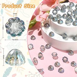 100Pcs Transparent Spray Painted Glass Beads&nbsp;GLAA-CJ0001-91