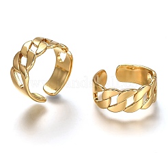 Brass Cuff Rings&nbsp;RJEW-C100-01G