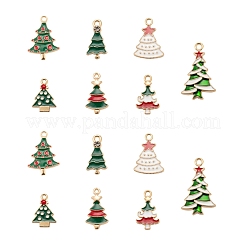 56Pcs 7 Style Light Gold Alloy Enamel Pendants&nbsp;ENAM-LS0001-57