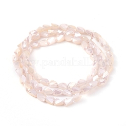 Electroplate Opaque Solid Color Glass Beads Strands&nbsp;EGLA-G035-B-FR05