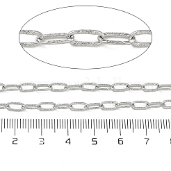 Handmade 304 Stainless Steel Textured Cable Chains&nbsp;STAS-F341-13P