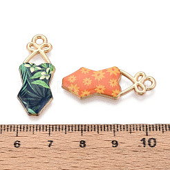 Alloy Enamel Pendants&nbsp;ENAM-T022-38KCG