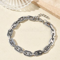 304 Stainless Steel Oval Link Chain Necklaces Bracelets Sets&nbsp;SJEW-D091-08P