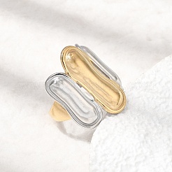 304 Stainless Steel Cuff Open Rings&nbsp;RJEW-P192-08A
