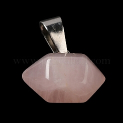 Natural Rose Quartz Pointed Pendants&nbsp;G-K335-03P-14