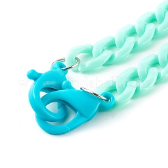 Personalized Acrylic Curb Chain Necklaces&nbsp;NJEW-JN03515-06