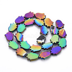 Electroplate Natural Freshwater Shell Beads Strands&nbsp;SHEL-N027-06