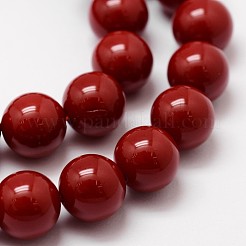 Shell Pearl Beads Strands&nbsp;X-BSHE-L026-01-8mm