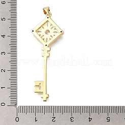 RacRack Plating Brass Micro Pave Cubic Zirconia Big Pendants&nbsp;ZIRC-F142-51G