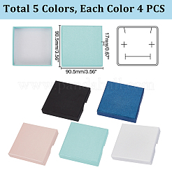 20Pcs 5 Colors Cardboard Jewelry Set Packaging Boxes&nbsp;CON-GA0001-20