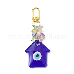 House Handmade Evil Eye Lampwork Pendant Decorations&nbsp;HJEW-JM03083