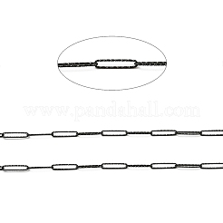 304 Stainless Steel Textured Paperclip Chains&nbsp;CHS-I020-03EB