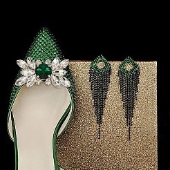6Pcs 3 Styles Alloy Glass Rhinestone Shoe Decoration&nbsp;FIND-AR0005-06