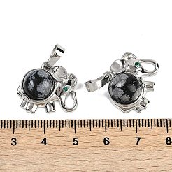 Natural Snowflake Obsidian Pendants&nbsp;G-I374-A-P03