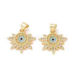 Brass Micro Pave Cubic Zirconia Pendants&nbsp;ZIRC-P106-23G