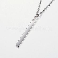 304 Stainless Steel Cubic Zirconia Pendant Necklaces&nbsp;NJEW-P167-24