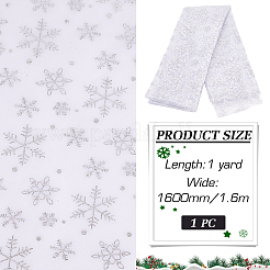 Snowflake Pattern Nylon Mesh Fabric&nbsp;DIY-WH0581-11A