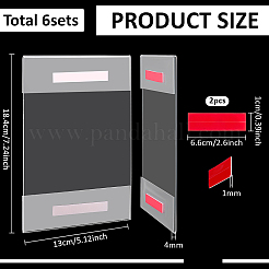 Rectangle Acrylic Table Card Display Frame and Double Faced Adhesive Tape&nbsp;AJEW-WH0609-493A