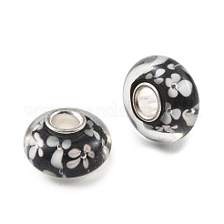 Lampwork & Brass Core European Beads&nbsp;LAMP-P019-01P-08