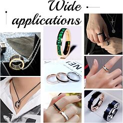 14Pcs 7 Size 201 Stainless Steel Plain Band Ring for Men Women&nbsp;RJEW-DC0001-06B